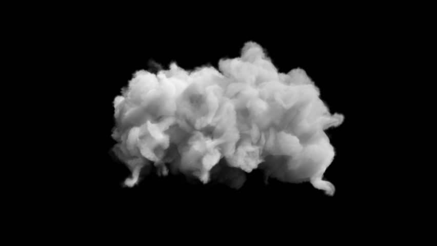 Smoke Blowing Across Black Background In Slow Motion Stock Footage ...