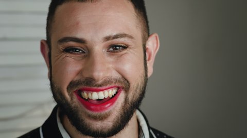 Image result for man with red lipstick on pics