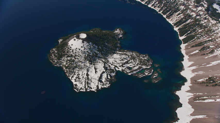 Aerial View Of Crater Lake National Park, Oregon Image - Free Stock ...