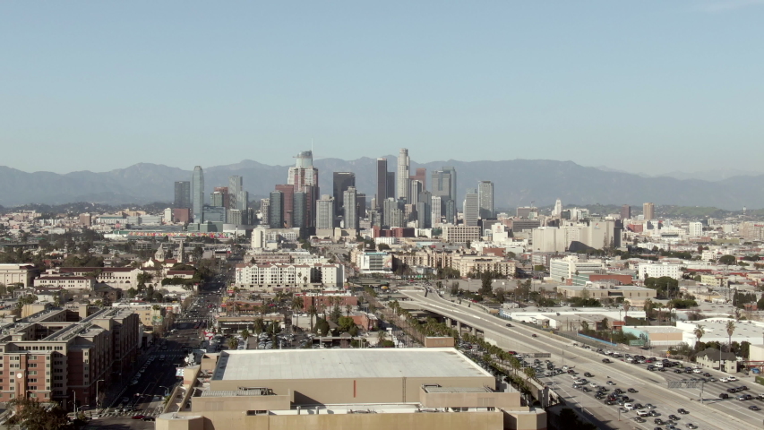 Skyline of Los Angeles, California during the day image ...