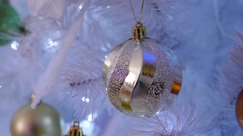 Blue Silver Christmas Balls Stock Video Footage 4k And Hd Video