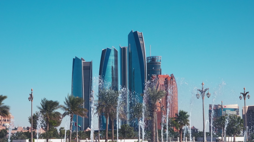 skyscrapers-and-skyline-of-abu-dhabi-in-united-arab-emirates-uae-image