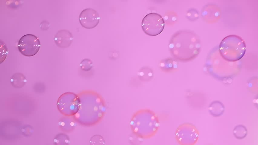 Hd00 28a Lot Of Blue And Clear Soap Bubbles Isolated On Light Pink