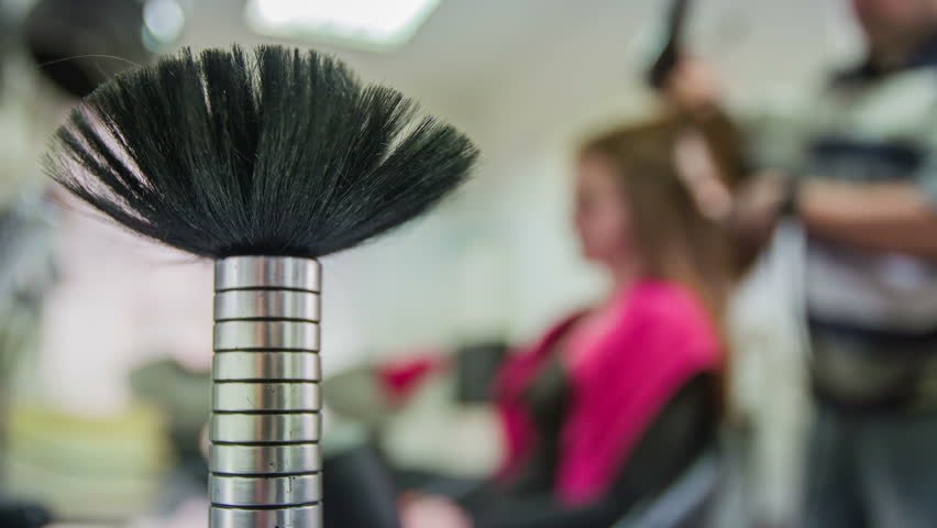 Brush For Cleaning Small Hair Stockvideos Filmmaterial 100