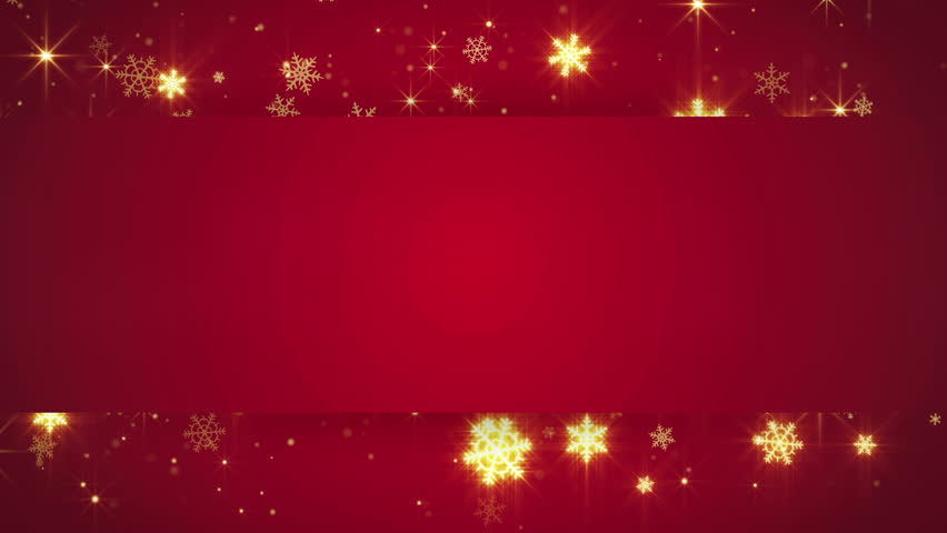  Red banner and gold snowfall Computer generated 