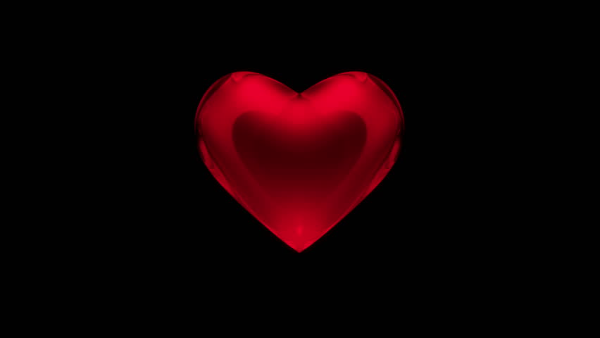 Heart In Red On Black Stock Footage Video 100 Royalty Free