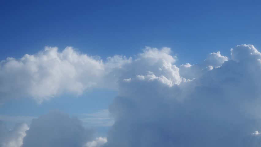 Clouds Moving In The Sky, Timelapse Of Clear Blue Sky Stock Footage ...