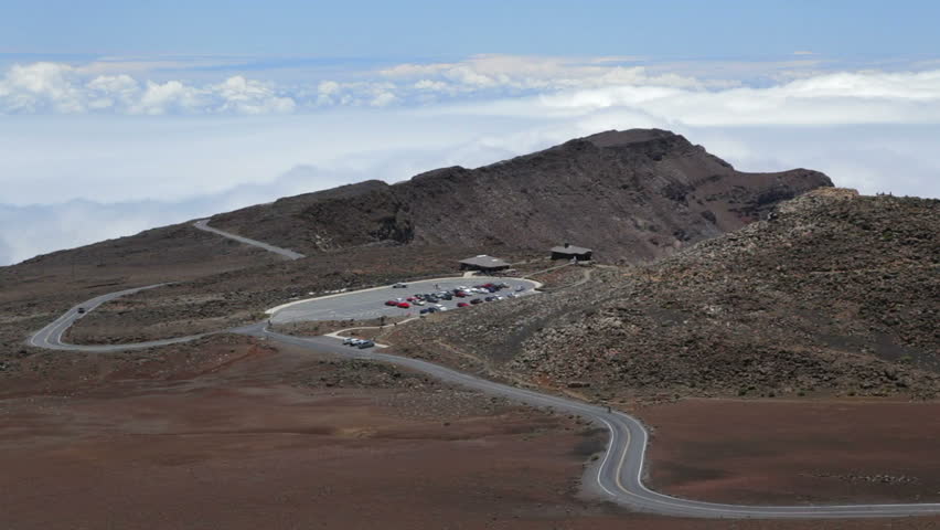 View of the visitors center in Haleakala National Park, Hawaii image ...