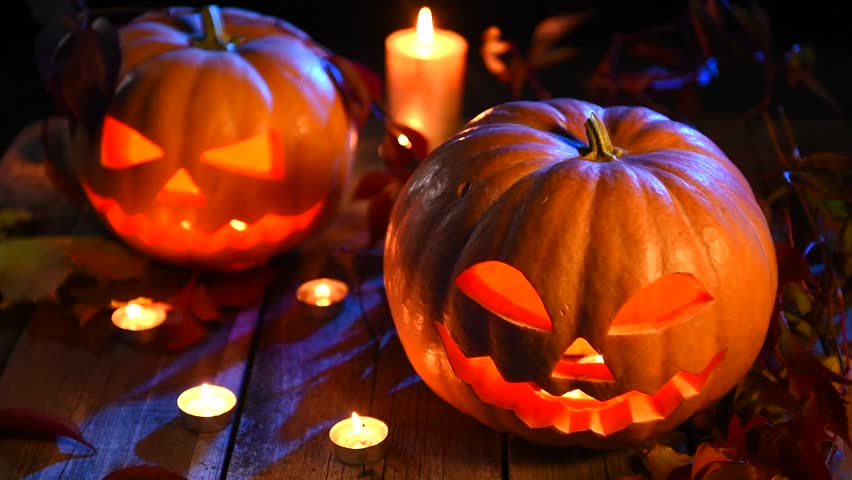halloween pumpkin head jack lantern with burning candles over black background halloween holidays art design - Design Halloween halloween pumpkin head jack lantern with burning candles over black background halloween holidays art design - Design Halloween