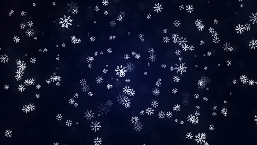 Seamless Animated Background Featuring Some Black And White Snowflakes