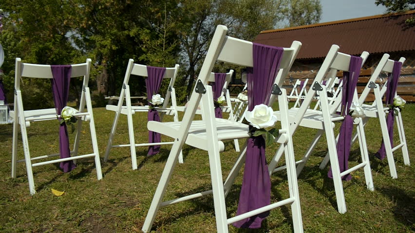 Chairs At The Wedding Ceremony Stock Footage Video 100