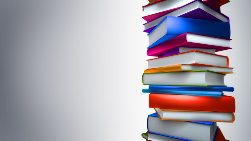 Stock video of colorful books stack (loop). colorful books | 1287250