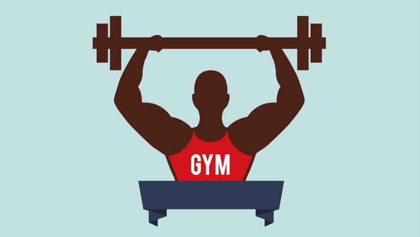 Gym Icon Design, Video Animation HD1080 Stock Footage Video 12993446