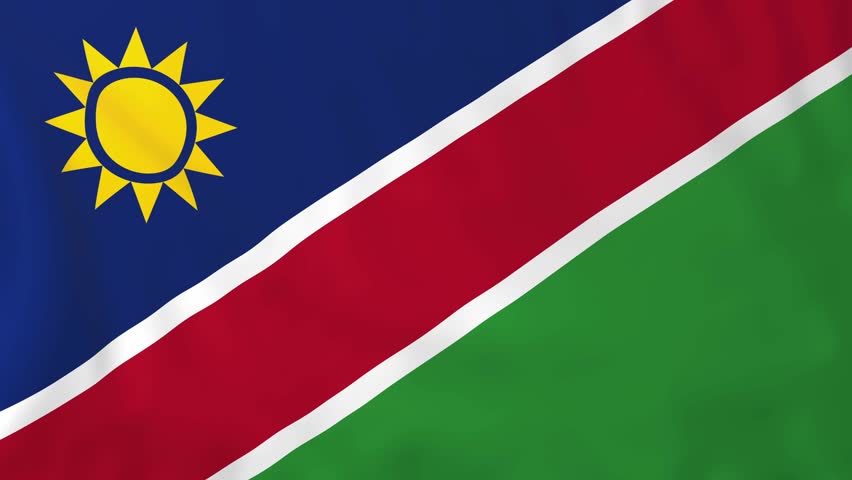 Namibia Flag Waving Seamless Loop In K And Fps Namibian Loopable Flag With Highly Detailed