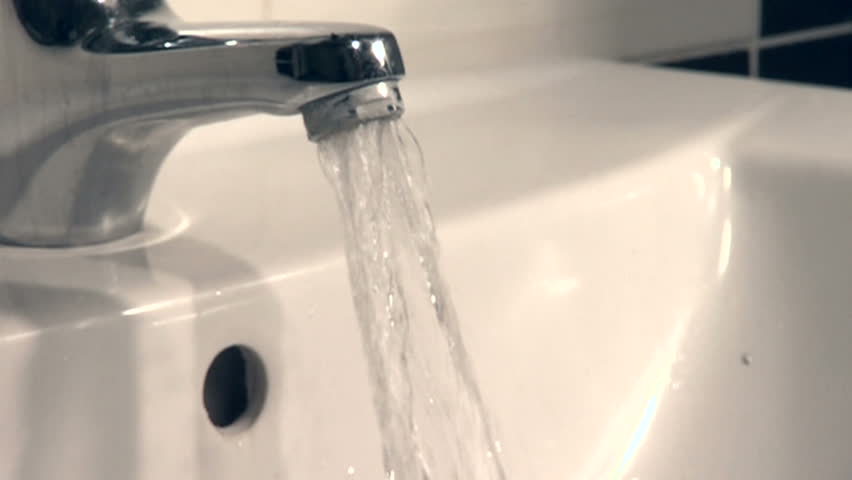Running Water Out Of Modern Stock Footage Video 100 Royalty