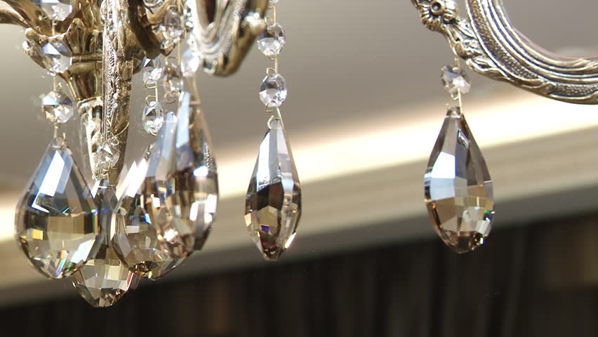 Beautiful Crystal Chandelier On The Ceiling View Showcase Of Modern Elegant Luxury Apartment Interior Design