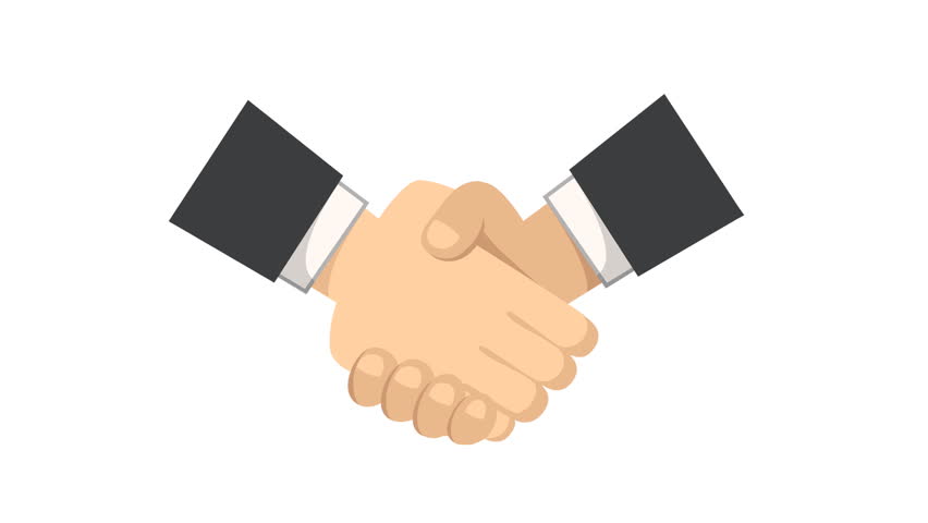 Animated Handshake On An Alpha Matte Stock Footage Video 11069702