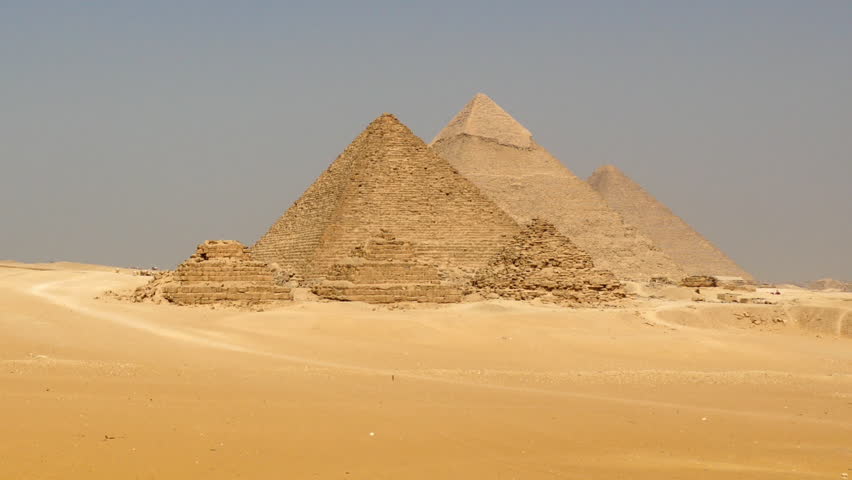 Zoom Out - The Great Pyramids Of Giza - Egypt Stock Footage Video ...