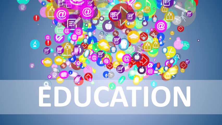 Background Of The Many Icons On The Topic Of Education  