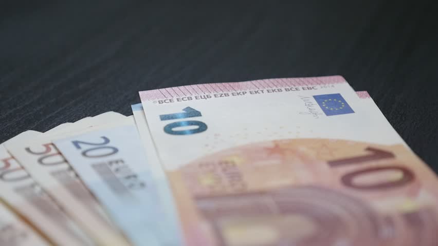 Banknotes Of Euro Currency Dropping Stock Footage Video 100 Banknotes Of Euro Currency Dropping On Table Slow Mo 1080p Hd Video Motion European Union Paper Money Wad Falls Surface 1920x1080