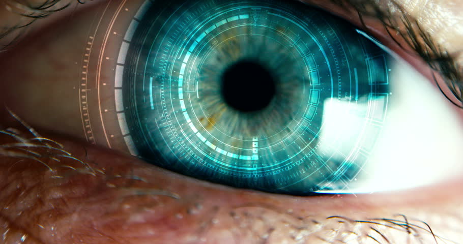 Cybernetic Brain. Zooming Through Eye. Stock Footage Video 21214921 ...