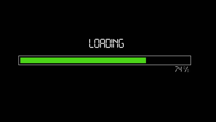 Downloading And Uploading Process Animation With Percentage. Green ...