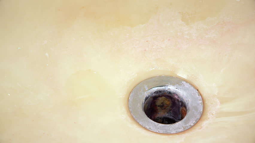 Bathroom Sinks Drain Slowly sink filled with blood splashing near drain slow motion stock Bathroom Sinks Drain Slowly sink filled with blood splashing near drain slow motion stock