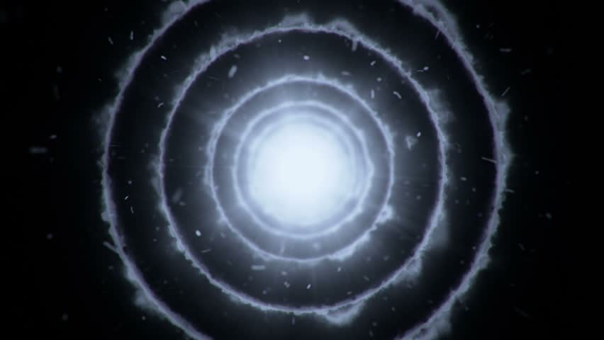 Blue Radiate Energy Sphere, Energy Ball Emitting Smoky Rays And ...