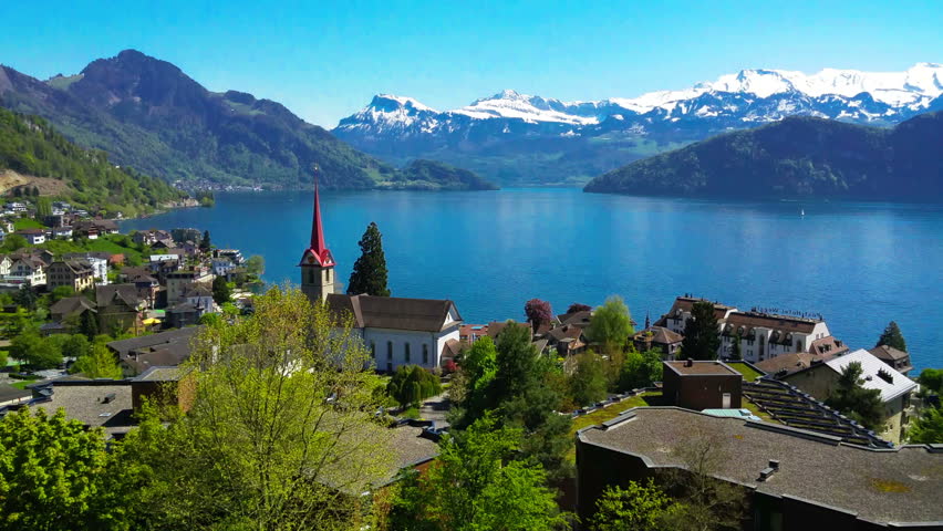 Stock video of weggis, switzerland - may 5, 2016 | 16598020 | Shutterstock