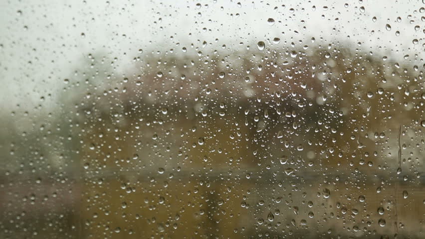 Rain Crashing Onto the Window. Stock Footage Video (100% Royalty-free ...