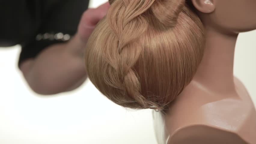 Hairstyle For Long Hair Bouffant Stock Footage Video 100
