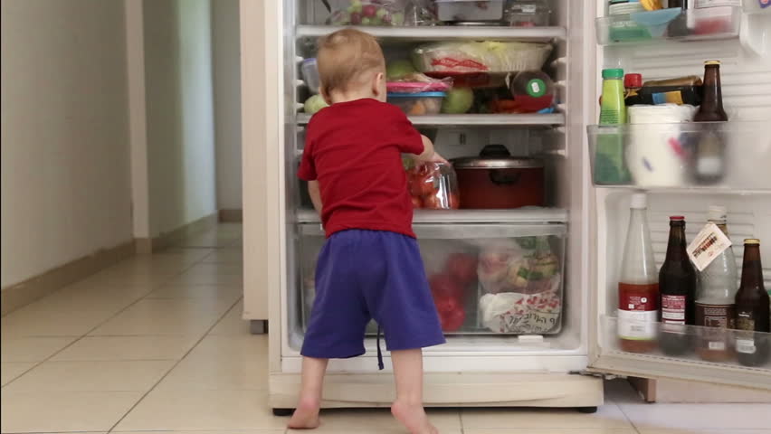 Bilderesultat for eating from the refrigerator