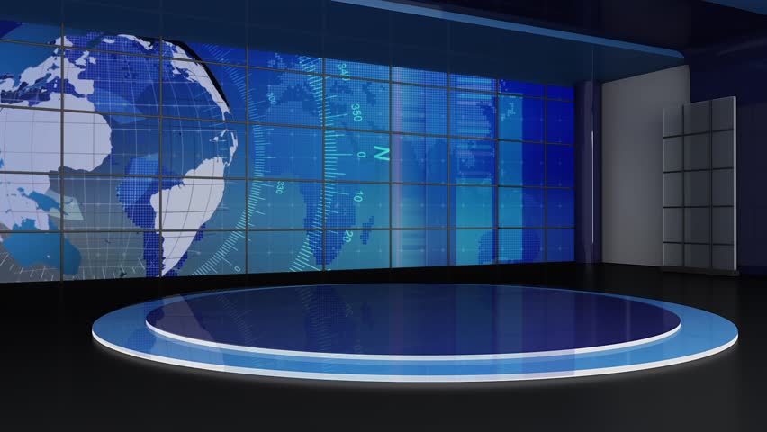 News Tv Studio Set - Stock Footage Video (100% Royalty-free) 18007720