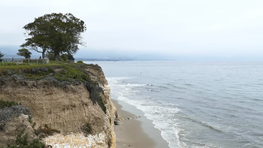 Beautiful Santa Barbara Sightseeing Around Arroyo Royalty Free Video Beautiful Santa Barbara Sightseeing Around Arroyo Burro Beach County Park