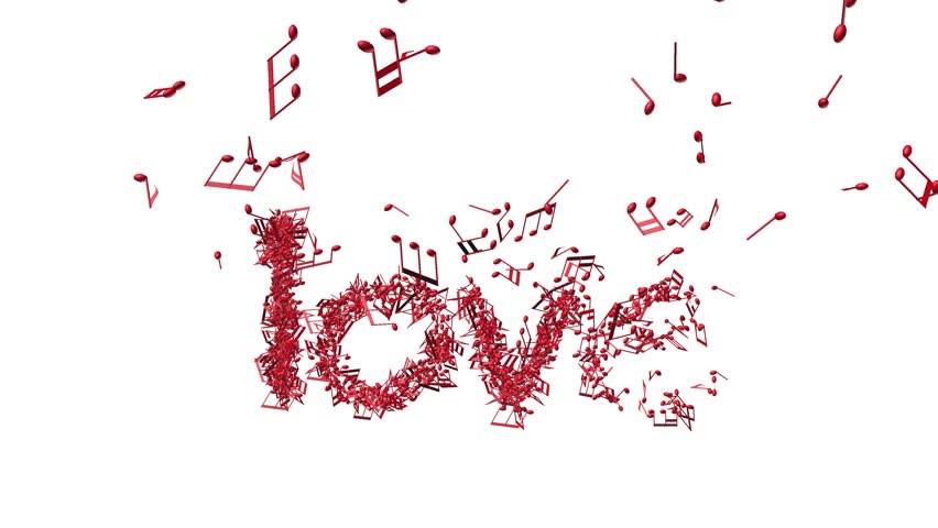 Word Love In Shape Of Music Notes Zoomout Word Love In Shape Of Music Notes Zoomout