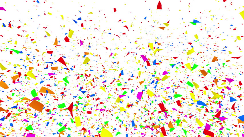 Animation Of Colorful Confetti Falling. Loop Ready Animation. Stock ...