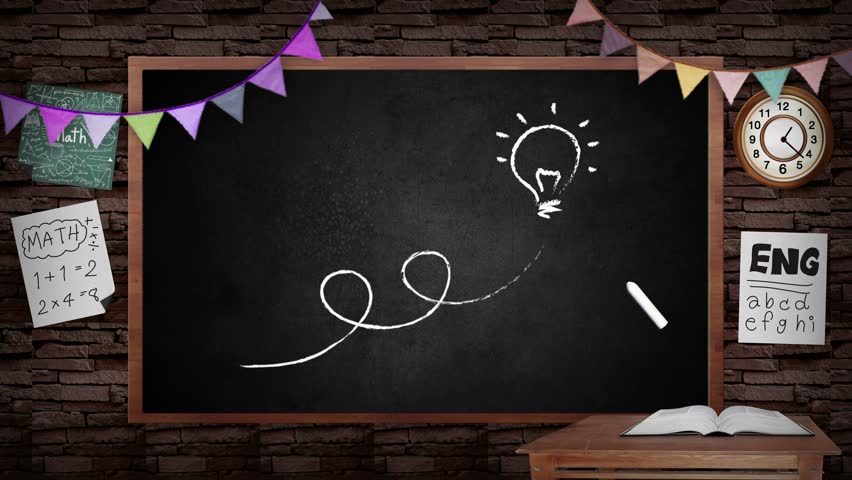 Animation Of Creative School Blackboard Stock Footage Video 100