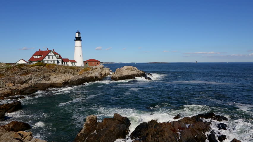 Portland Head Lighthouse Operated By Stock Footage Video 100