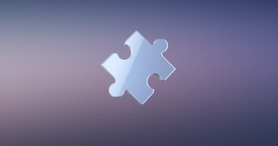 Animated Puzzle Piece Silver 3d Stock Footage Video (100% Royalty-free ...