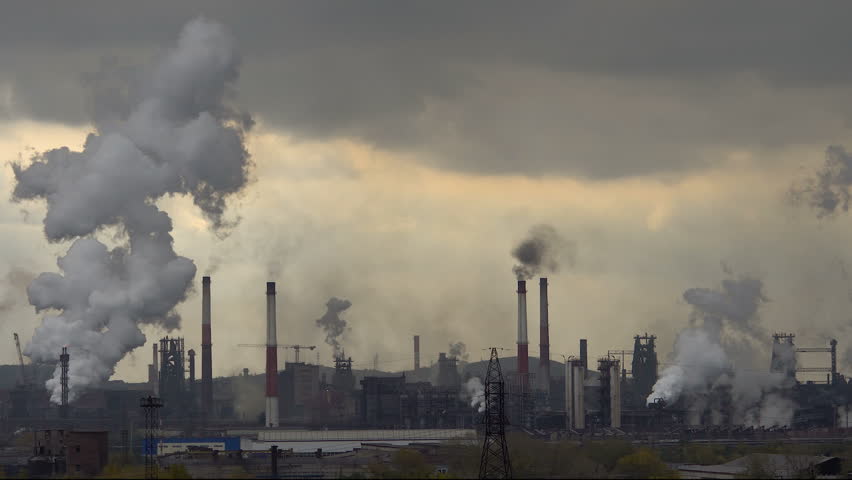 Pollution, Smoke From An Industrial Chimney, Thermal Power Plant ...