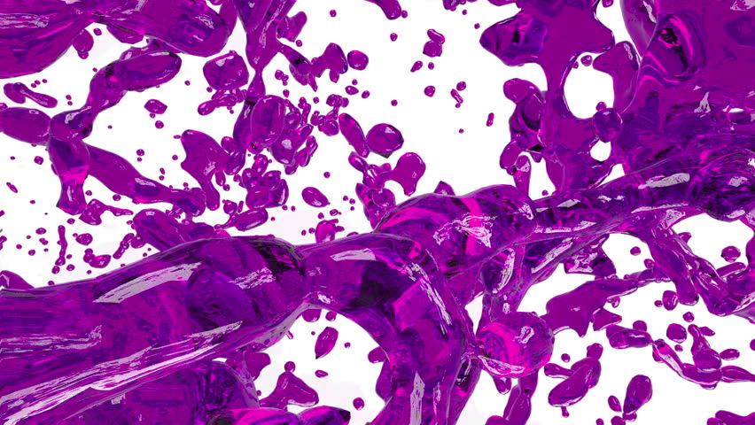 Purple Splash In The Air In Slow Motion Juice Stock Footage Video