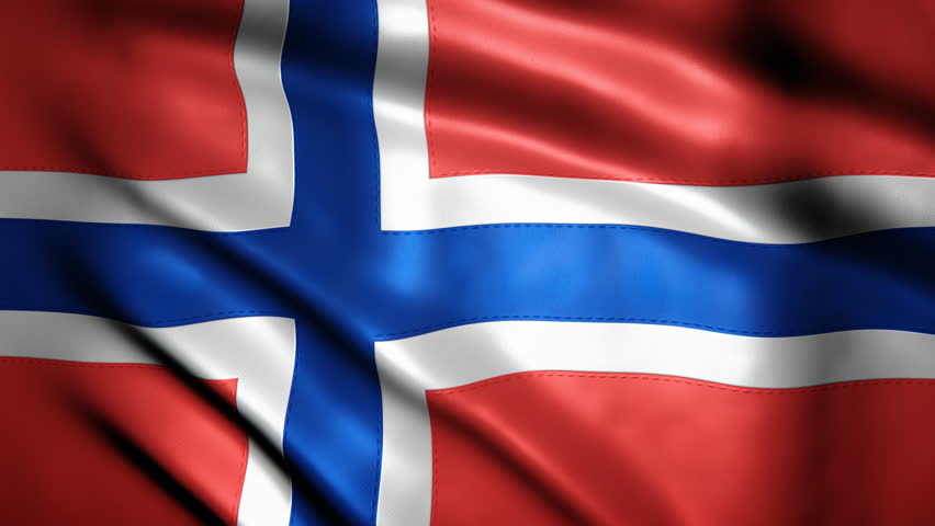 Waving Flag Of Norway Blue White And Red Colors 3d Background Stock 