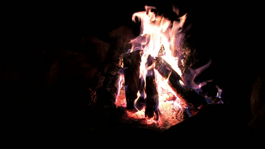 Camp Fire Ring With Hot Stock Footage Video 100 Royalty Free