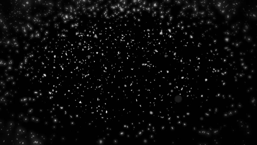 Looping Snowing Animation. Isolated On Black. Can Be Placed Easily Over ...