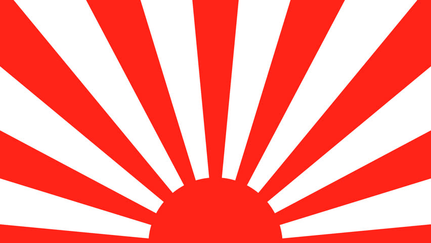 Download Traditional Japanese Sunburst Art Background. Red Sun Rays ...