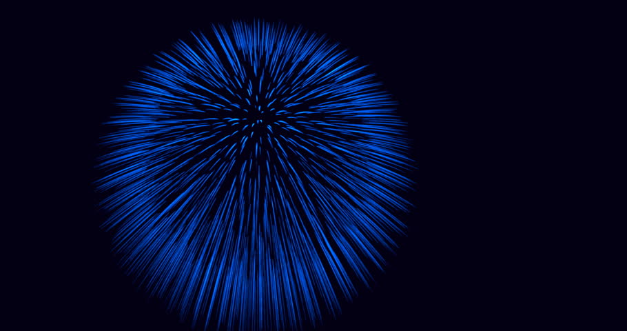 Stock Video Clip of 3D simulation of blue fireworks on dark | Shutterstock