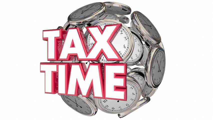 Tax Time Clocks Deadline Pay Stock Footage Video (100% Royalty-free ...