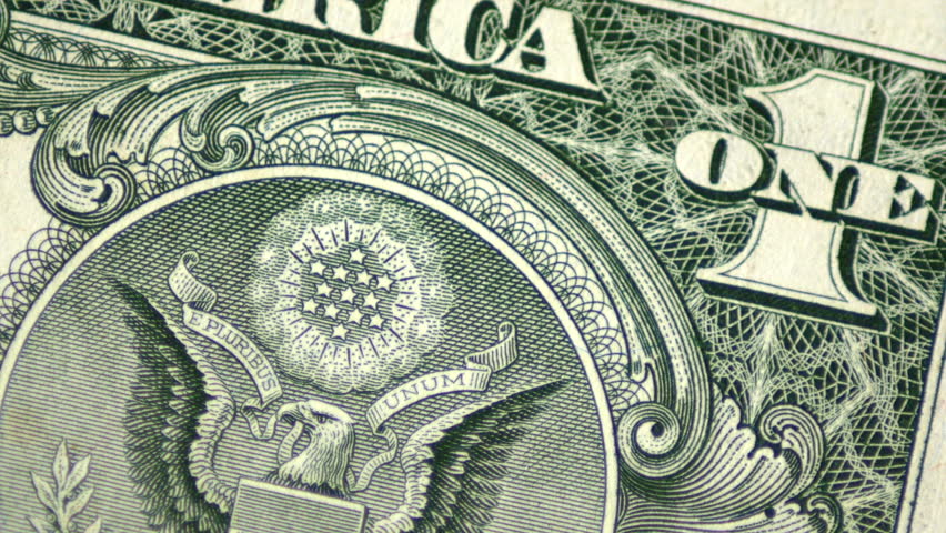 Stock video of rotating one dollar bill motion 23956930
