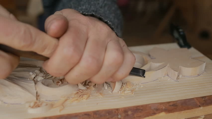 Hand Sanding Wooden Decorative Items Stock Footage Video 100