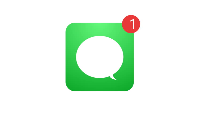 Stock video of animation chat icon on white background. | 24064390 ...